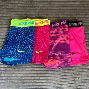 Nike Pro Spandex Shorts (Pack of 4)